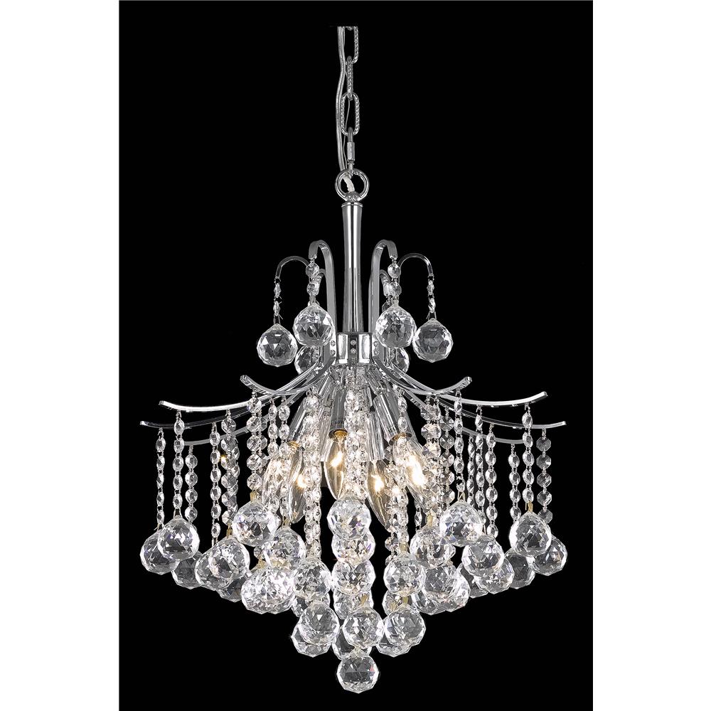 Living District by Elegant Lighting LD8200D17C  Amelia Collection Pendant D17in H20in Lt:6 Chrome Finish 